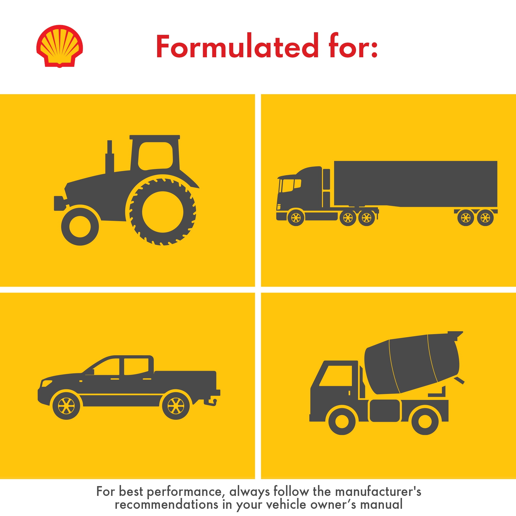 Huile moteur diesel Shell Rotella Parcs de véhicules 15W40, 5 gallons