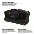 thumbnail image 2 of Speedway Motors Pro Roller Racing Gear Travel Bag: Large Multi-Compartment for Helmets, Suits, Shoes, 35x15x15 inches, Retractable Handle, Vented Compartments, Durable Nylon, Heavy-Duty Wheels, 2 of 16