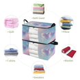 thumbnail image 4 of Foldable Clothes Storage Bags Clothes Organizer Bin with Clear Windows for Clothes Bedding C, 4 of 6