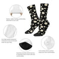 thumbnail image 4 of Honeii Daisy Print Adult Socks,Crew Socks,Casual Calf Socks,Daily Wear Socks for Men & Women, Perfect for Sports, Casual and Everyday Use, 4 of 6