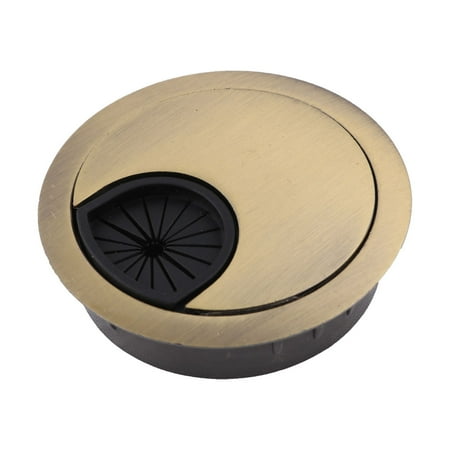 2 Inch Diameter Metal Computer Desk Counter Wire Grommet Hole Cover 2 Inch Diameter Metal Computer Desk Counter Wire Grommet Hole Cover Bronze Tone