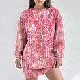 thumbnail image 2 of Summer Casual Dress,Ladies Fashionable and Casual Fall and Winter Round Neck Long Sleeved Printing Dress, 2 of 6