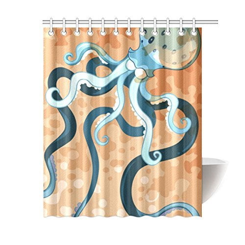 Cynlon Giant Octopus Bathroom Bathroom Decor Bath Shower Curtain 60x72 Inch Walmart Com Walmart Com