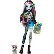 Monster High Frankie Stein Fashion Doll with Pet Dog Watzie and Accessories, Collectible Toy