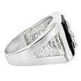 thumbnail image 2 of Luxurman Mens Natural Black Onyx 14K Libra Scales Ring For Him (White Gold Size 7), 2 of 3