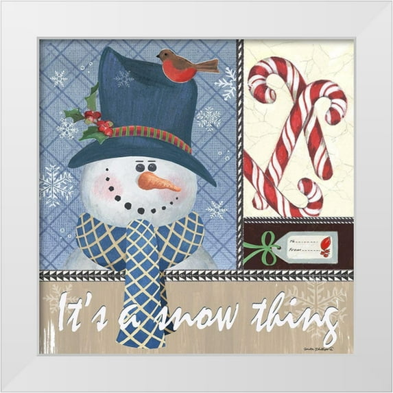Phillips, Anita 15x15 White Modern Wood Framed Museum Art Print Titled - A Snow Thing