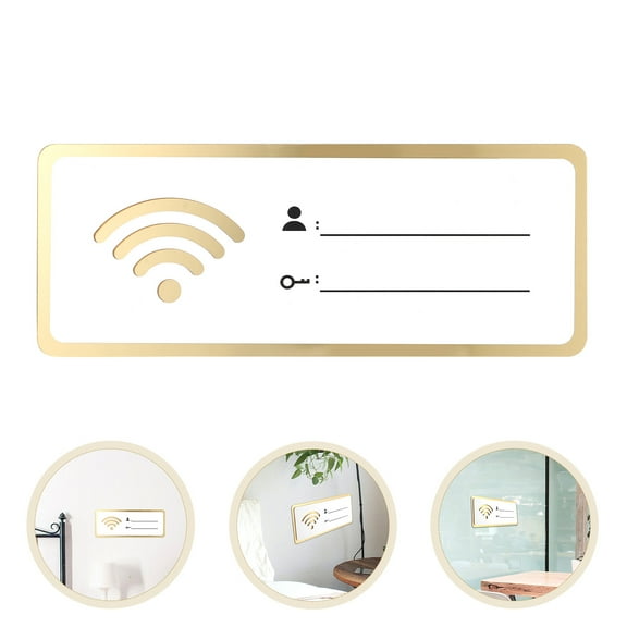 SILENRADAWN Wifi Password Wifi Sign for Guests Acrylic White 1Pack for Home
