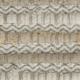 thumbnail image 3 of Ivory Beige Nubby Texture Bands Throw Pillow, 3 of 5