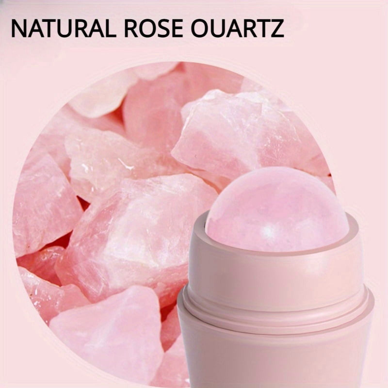 Oil-absorbing Volcanic Roller, Reusable Quartz Ball Facial Massager, Suitable for Facial Makeup Oil Control, Home or Travel Mini Massage Skincare Tool