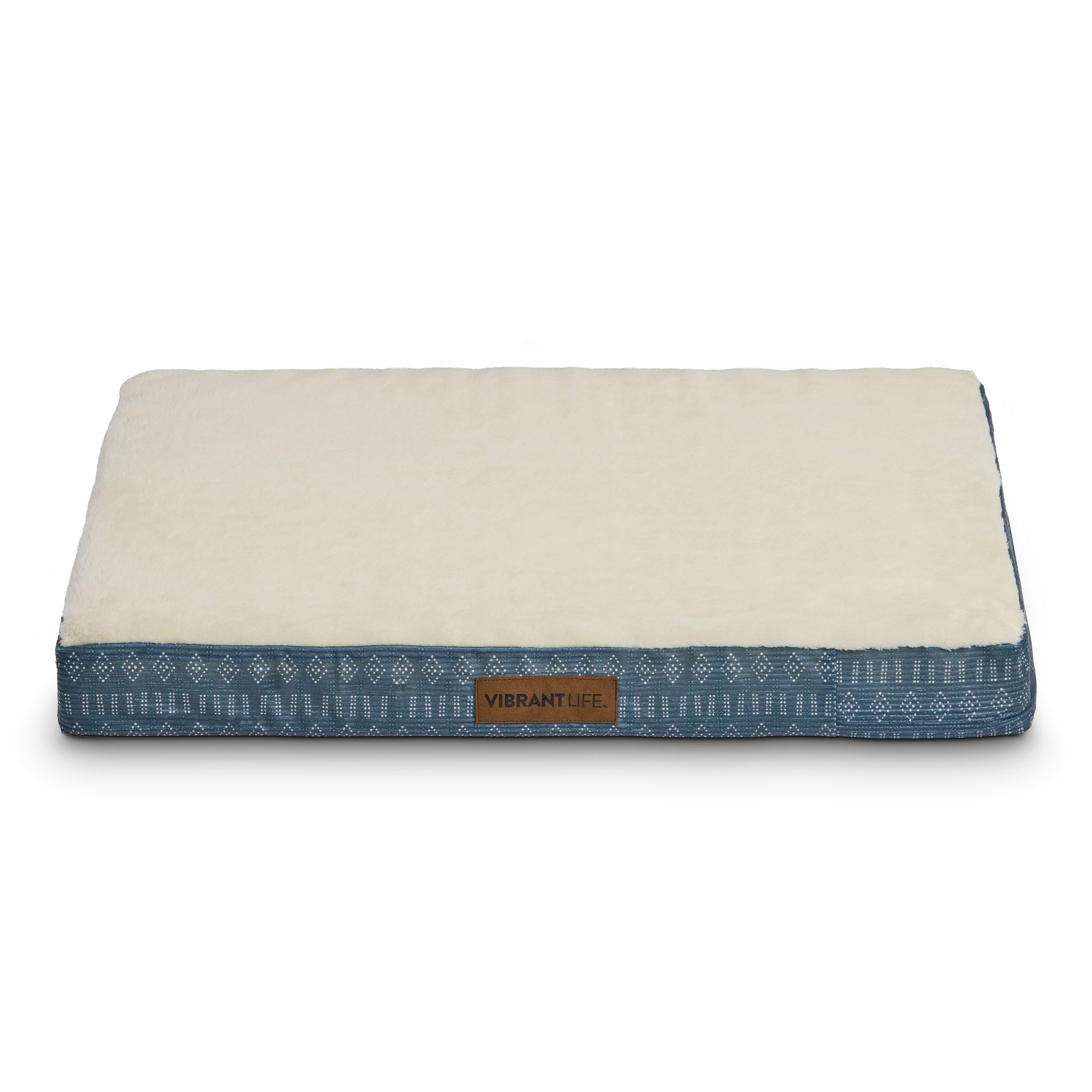 Vibrant Life Medium Orthopedic Foam Dog Bed, Blue photo 1