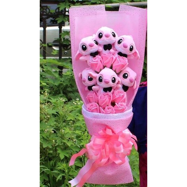 Ramo de flores falsas de felpa para chico y niña, juguetes de mantequilla de lata y puntada, regalos de Leon, sin caja, envío directo zhangyuxiang unisex
