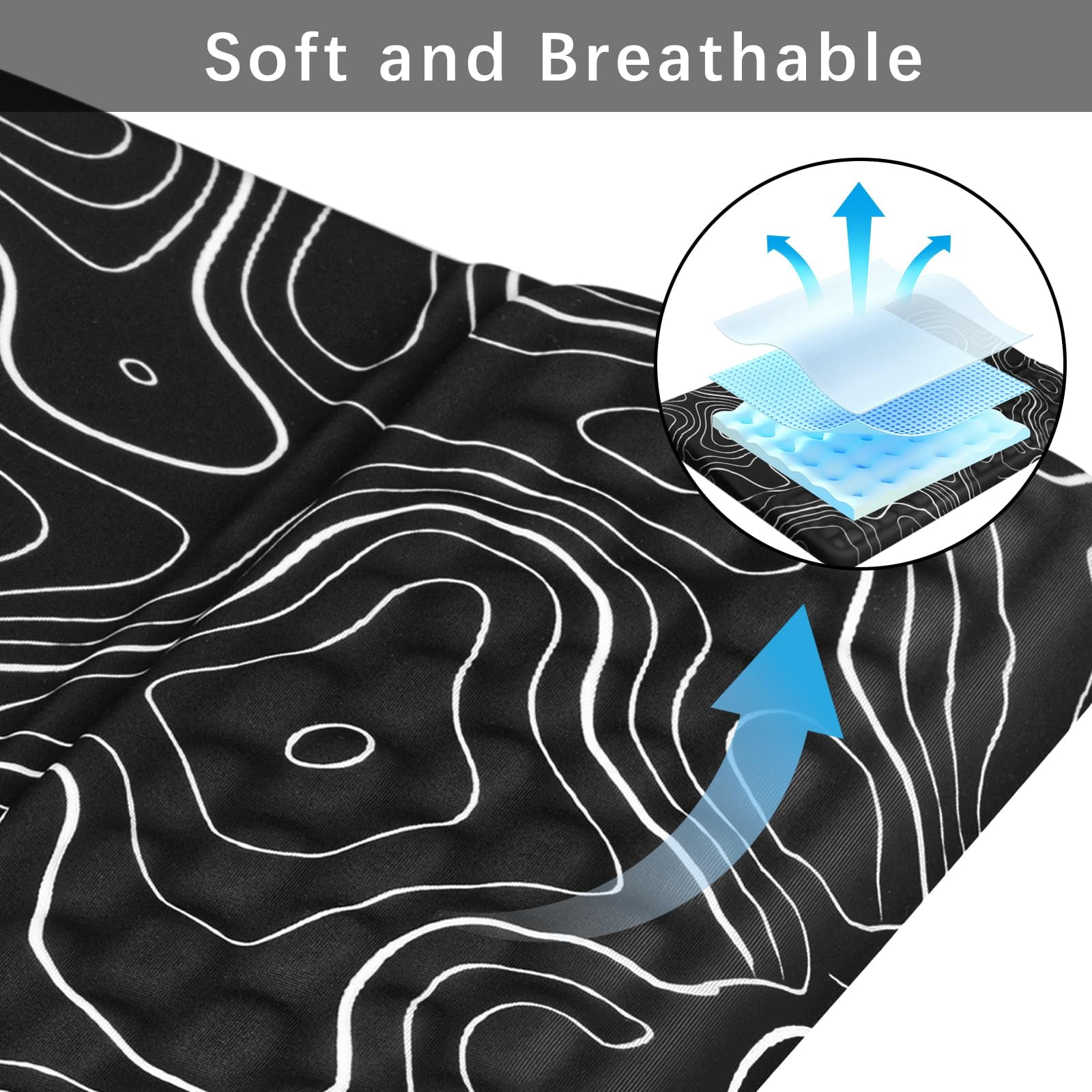 Wrist Rest -ergonomic Mouse Pad- With Carpal Tunnel Massage Bumps And Full Memory Gel Design - Ideal Frequent Computer (line)