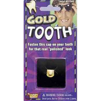 Gold Tooth Cap Carded Halloween Costume Accessory