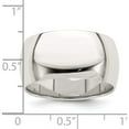 thumbnail image 3 of Sterling Silver Ss 10mm Half Round Size 12 Band Made In United States qwh100-12, 3 of 5