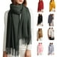 thumbnail image 4 of Bufanda Pashmina Unisex De Otoño E Invierno, Chales Informales De Color Sólido, Bufanda Cálida Con Borlas Para Oficina, Avión Y Restaurante Advancent AP006881-09, 4 of 4