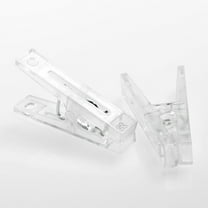 ORDDIART 10Pcs Multifunctional Clothespin Clear White Plastic Clips for Hanging Clothes