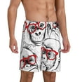 thumbnail image 2 of Fotbe Monkey Pajama Shorts for Men, Men's Pajama Bottoms, Sleepwear,Short Pajama Pants-Large, 2 of 9