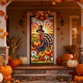 thumbnail image 4 of TIELUTT Thanksgiving Door Cover Fall Hanging Tapestry for Front Entryway Wall Flag Pole Solar Light Custom Banners and Signs for Parties Flag Manga Set Coffee Table Runners 48 Inches Long and Flags w, 4 of 6