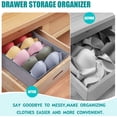 thumbnail image 4 of Organizador de ropa para cajones debajo del gabinete, 5 celdas, cubos de almacenamiento plegables para ropa interior, organizador de cajones, cajas de almacenamiento para brasier, ropa interior, 4 of 4
