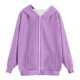 thumbnail image 7 of LIIPEE Womens Zip Up Hoodie Long Sleeve Solid Color Hooded Sweatshirt With Pockets Ladies Comfortable Breathable Everyday Sweatshirts,XXXXL, 7 of 7