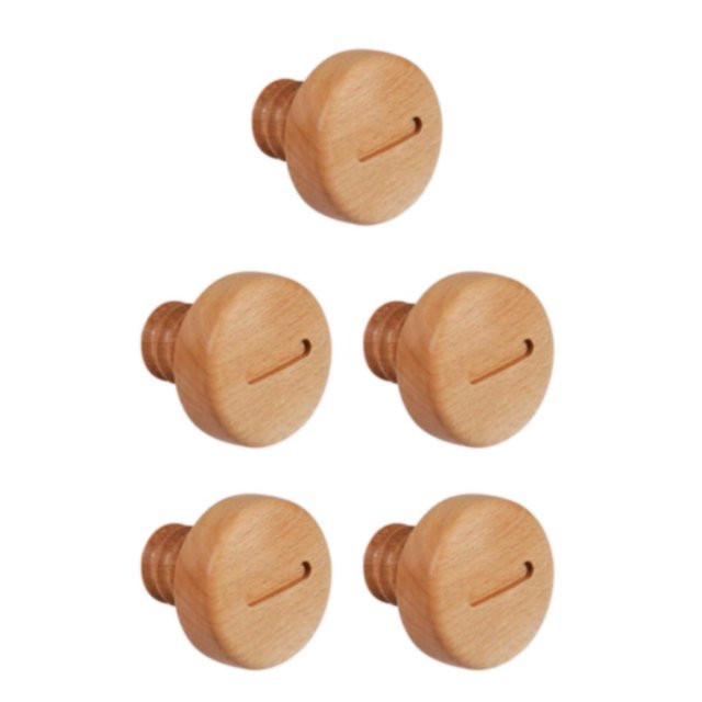 kurtrusly Crochet en Bois d'Érable Moderne Vis Murale Nordique Premium pour Organisation de Garde-Robe Design Rond 5.5x6cm 5Set