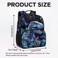 thumbnail image 7 of HUIACONG Blue Robot Dinosaur Kids Backpack 13.5 Inch Lightweight Water Resistant School Bag with Multiple Compartments Padded Adjustable Straps for Boys Girls Ages 3-12 Daily Bookbag, 7 of 7