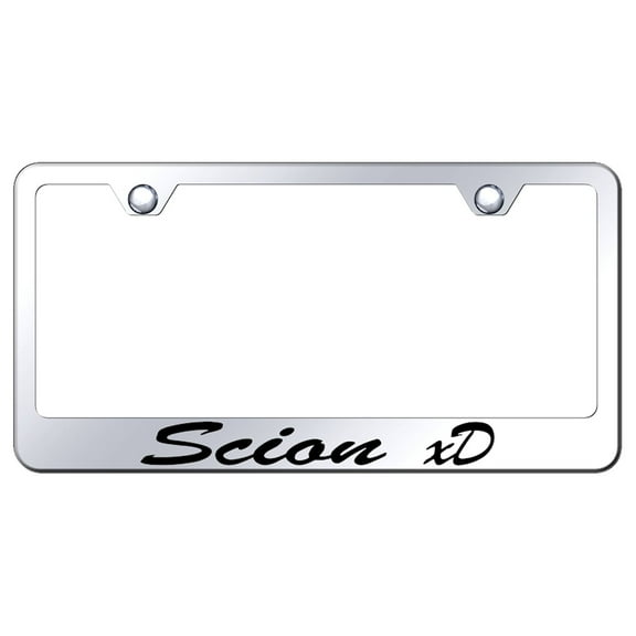 Toyota Scion xD Laser Etched Script Stainless Steel License Plate Frame (Chrome)