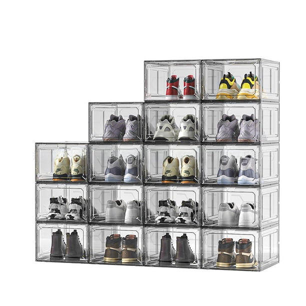 Caja de plástico para guardar zapatos, caja para guardar artículos diversos, cosméticos, cuidado de la piel, caja de almacenamiento para la parte inferior de la cama, caja de zapatos
