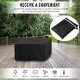 thumbnail image 4 of CJC 84" x 52" x 29" Black Patio Furniture Set Cover, Waterproof, 4 of 9