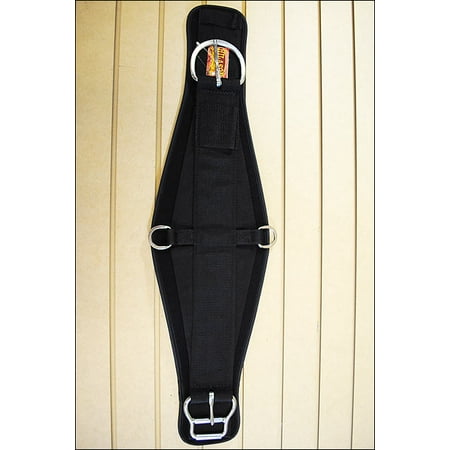 Leather Steel Girth - HILASON SHARKSKIN NEOPRENE ROPER CINCH GIRTH WS STAINLESS STEEL BUCKLE BLACK