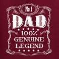 thumbnail image 5 of Wild Bobby, No. 1 Dad Genuine Legend Father's Day Men's Tee, Maroon, X-Large, 5 of 6