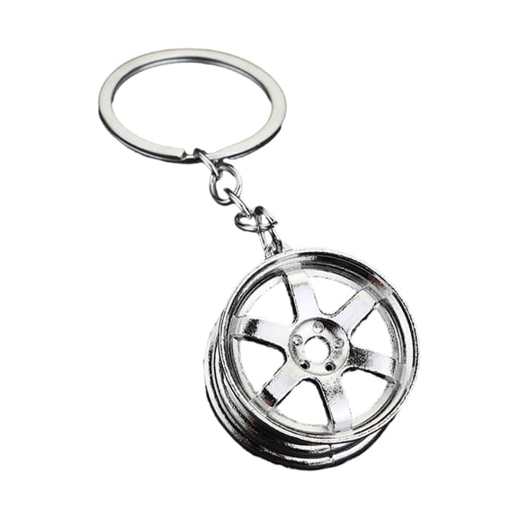 Elegant Keychain Car Wheel Shape Stylish Key Holder Unique Key Ornament for Key