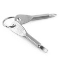 thumbnail image 4 of Mini Outil de Poche Multifonction, Urgence Extérieure Portable avec Anneau à Clé, Tournevis de Poche à 2 Clés (Argent)., 4 of 5