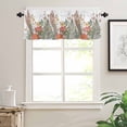 thumbnail image 3 of Fall Flower Kitchen Valances for Windows 60x18 Inch Kitchen Curtains Valances Rod Pocket Retro Yellow Red Flower Green Leaf Wildflower Bathroom Window Valances for Window Treatment Decor, 3 of 6