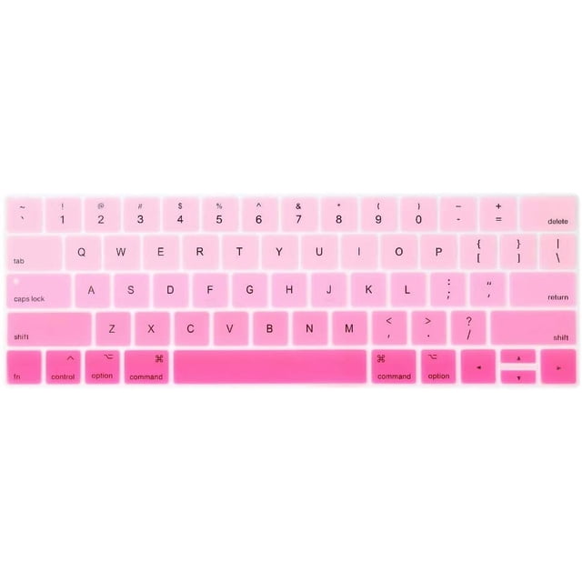 Funda de teclado con degradado azul, protector de teclado ultrafino para MacBook Pro con Touch Bar de 13 pulgadas y 15 pulgadas (modelo A2159, A1989, A1990, A1706, A1707) (2019 2018 2017 2016) (azul