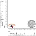 thumbnail image 4 of Gem Stone King 18K Rose Gold Plated Silver Blue Sapphire and Red Ruby Bypass Ring for Women (0.94 Cttw, Gemstone September Birthstone, Round 4MM, Size 7), 4 of 4