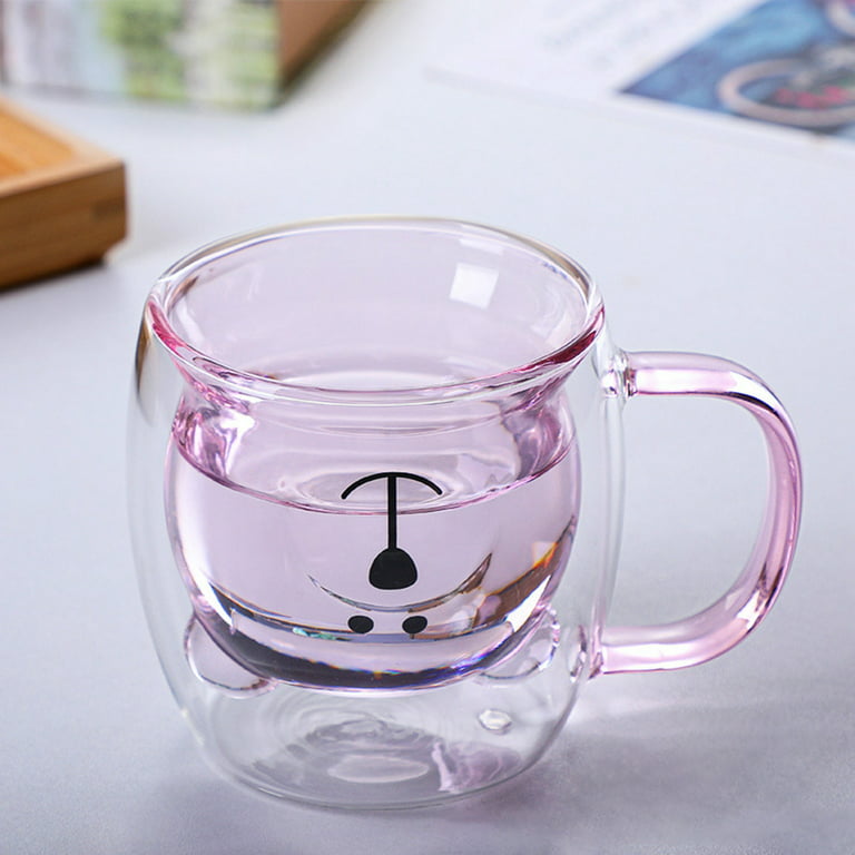 6pcs/Set Clear Glass Cup with Handle,Single Wall Coffee Tea Tumbler Glass  Mug, Espresso Coffee Cute Glass Cups For Tea Juice