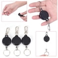thumbnail image 3 of Jinsinto Retractable Keychains Badge Holder, Extendable Keychain, Stainless Steel Retractable Keyring Key Reel Key Chain 3 Pcs, 3 of 5