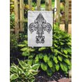thumbnail image 2 of KDAGR France Elegant Fleur De Lis Vintage Emblem Cross Gothic Scroll Garden Flag Decorative Flag House Banner 12x18 inch, 2 of 2