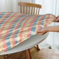 thumbnail image 5 of Round Fitted Tablecloth 44 Inch, Colorful Stripes Round Fitted Tablecloth Fitted Stretch Table Cover Reusable Table Cloth Outdoor Tablecloth for Daily Use Kitchen Dining Party Wedding, 5 of 8