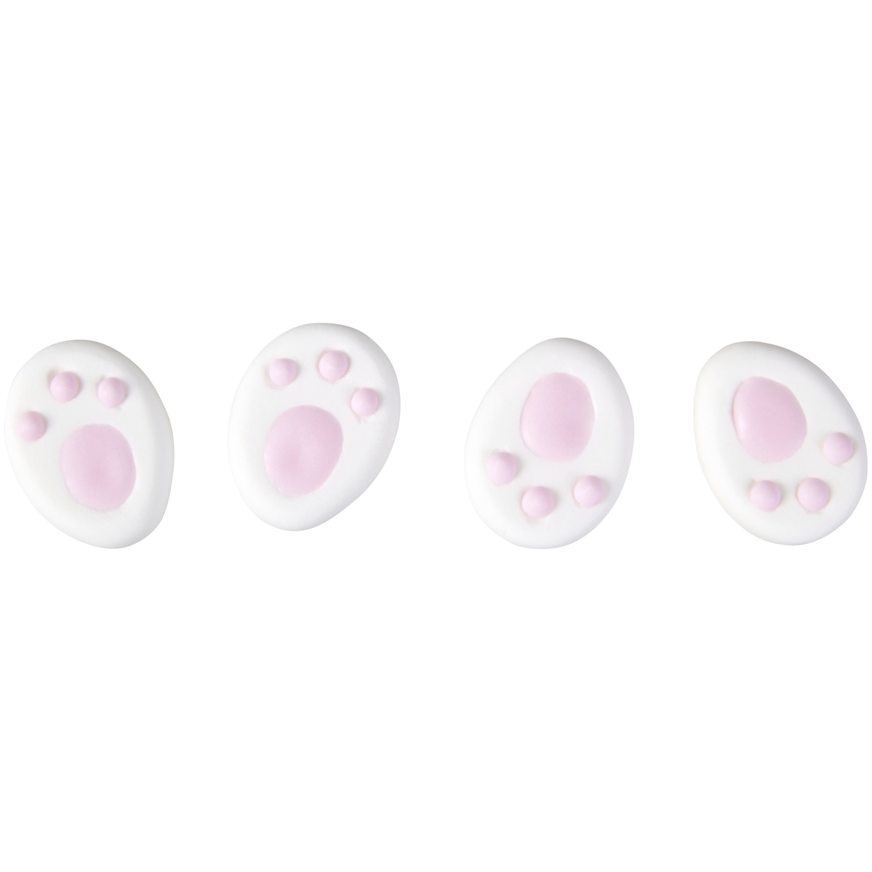 Wilton Dot Matrix Icing Decorations Easter Bunny Feet, Pack of 24