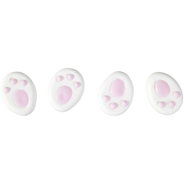 Wilton Easter Bunny Feet Icing Decorations, 24Count