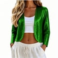 thumbnail image 5 of NominalSnug Womens Sequin Cardigan Open Front Long Sleeve Cropped Casual Jacket with Pockets Fall Outfits, 5 of 7