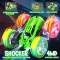 thumbnail image 3 of JoyStone Remote Control Car, 4WD RC Stunt Car with Headlights and Wheel Lights, Off-Road Cars Toy Gift for Boys Girls(Green), 3 of 10
