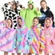 thumbnail image 2 of Sherpa Blanket Teens Hoodies Winter Sweatshirts for Girls Boys Thick Warm Fleece TV Blankets Oversized Hooded Coat For Kids, 2 of 4
