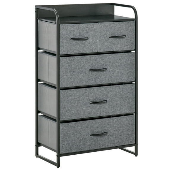 5-Drawer Fabric Dresser with Steel Frame