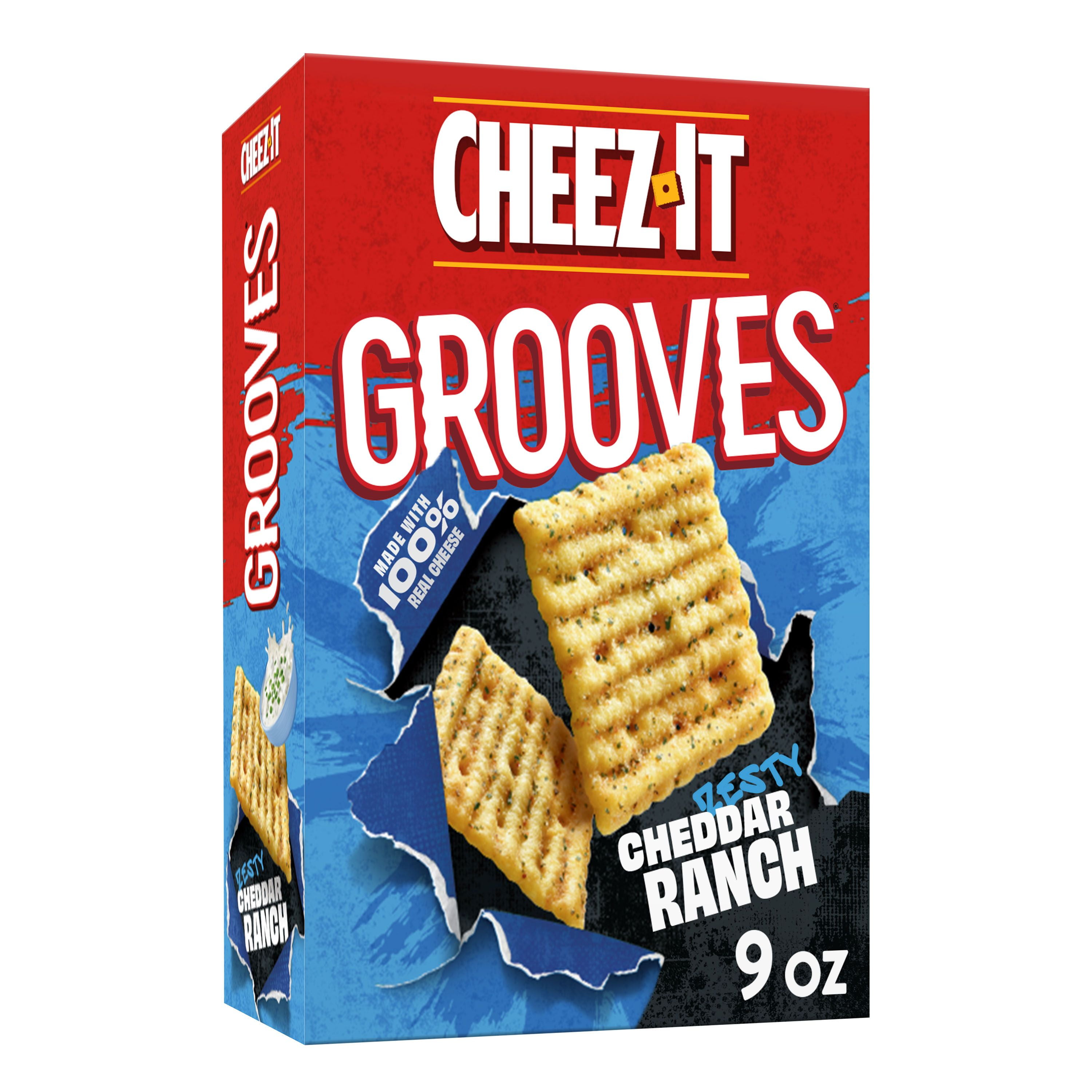 CheezIt Crunchy Zesty Cheddar Ranch Cheese Snack Crackers, 9 oz