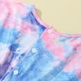 thumbnail image 5 of Rovga Child Kids Girl Onesies Short Sleeve Rainbow Tie-Dyed Printed Romper Jumpsuit, 5 of 7