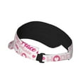 thumbnail image 3 of Gaeub Breast Cancer Pink Ribbons Awareness (2) Sun Visor Hats with Empty Top and Adjustable, UV Protection for Golf Tennis Cycling Running, 3 of 8