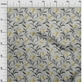 thumbnail image 3 of oneOone Viscose Jersey Yellow Fabric Floral Retro Sewing Material Print Fabric By The Yard 60 Inch Wide, 3 of 5